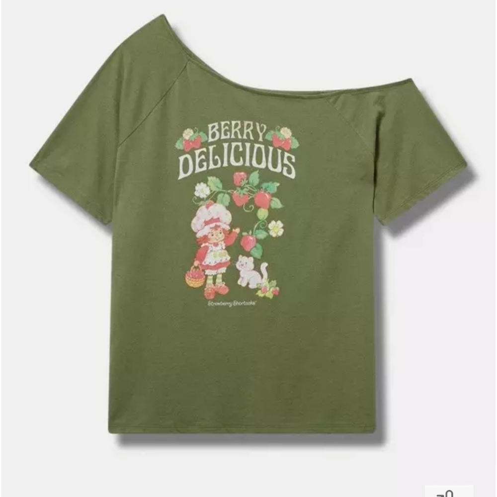 2X Strawberry Shortcake Torrid Off The Shoulder Tshirt